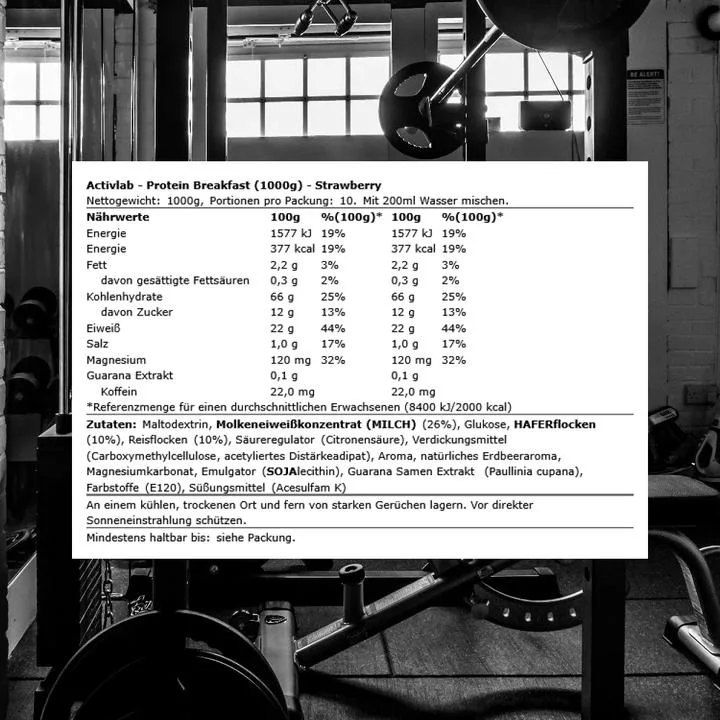 Activelab Activlab Protein Frühstücks Erdbeer, 1000g