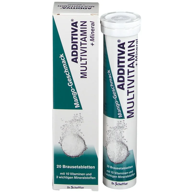 ADDITIVA Multivitamin + Mineral Brausetabletten Mango-Geschmack
