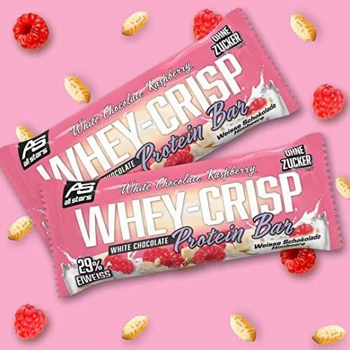 All Stars WHEY-CRISP Protein Bar White Chocolate Raspberry