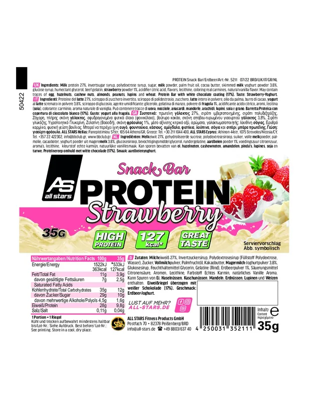 All Stars Protein Snack Bar 18 x 35g