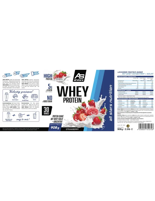 All Stars 100% Whey Protein 908g
