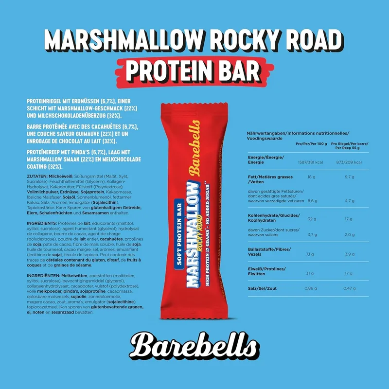 BAREBELLSSoft Protein Bar (12x55g)