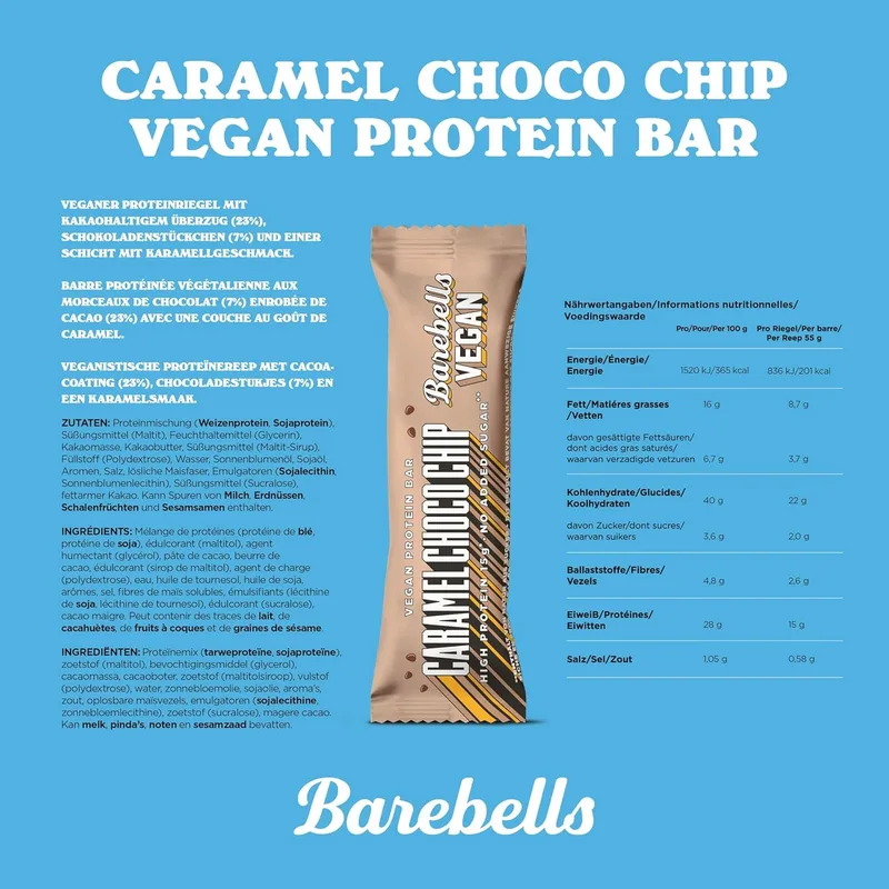 BAREBELLSVegan Protein Bar (12x55g)