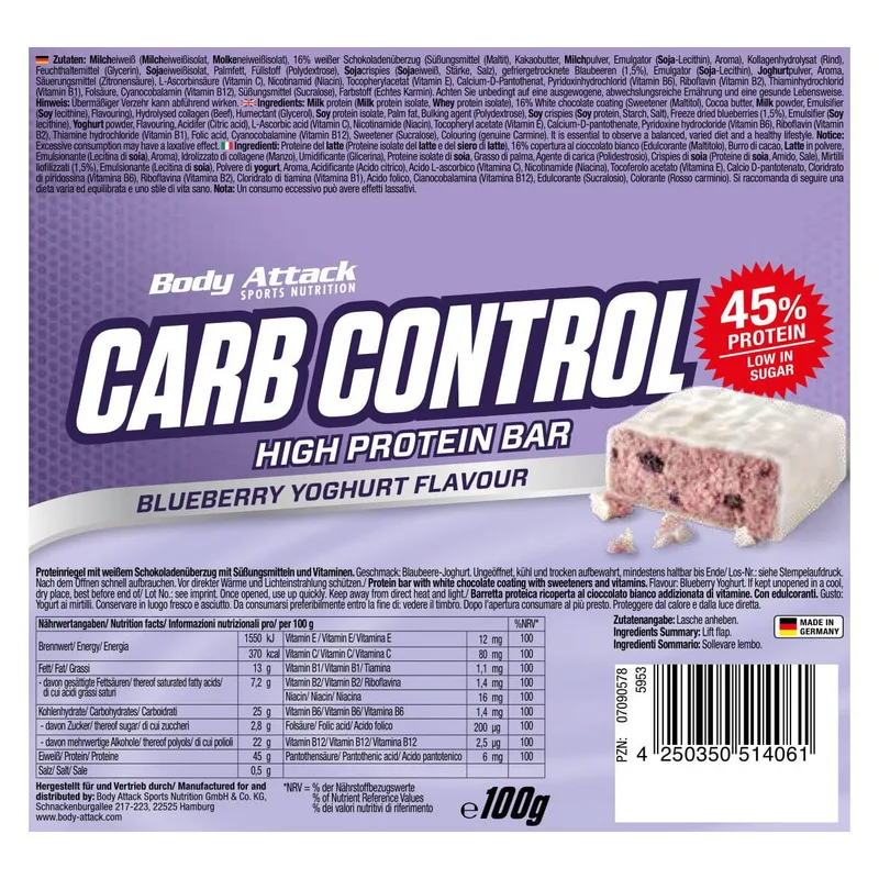 Carb Control (15x100g Riegel)