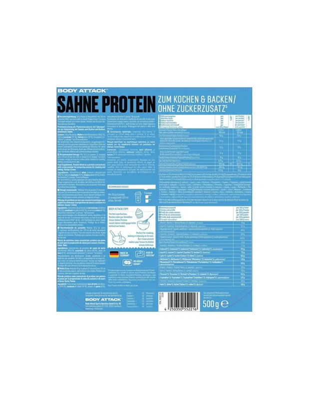 Body Attack Sahne Protein 500g