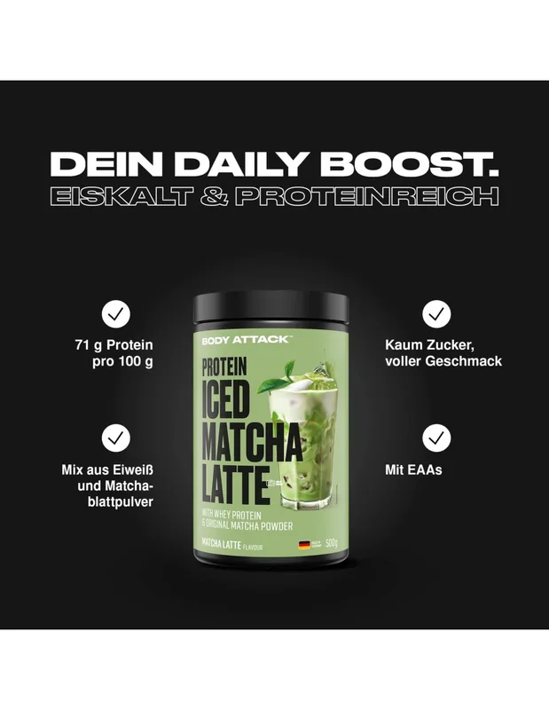 Body Attack Protein Iced Matcha Latte 500g