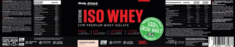 Body Attack Extreme ISO Whey Professional (500g Dose)