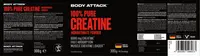 Body Attack 100% Pure Creatine Monohydrate Powder (300G Dose)