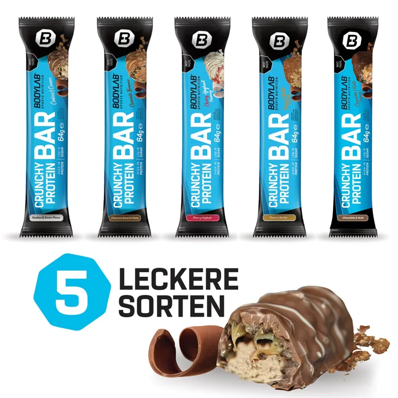 BODYLAB3 x Crunchy Protein Bar (je 12x64g)