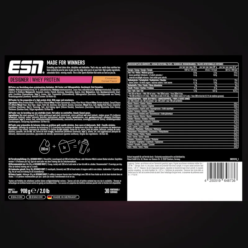 ESN Designer Whey Protein (908G Dose)