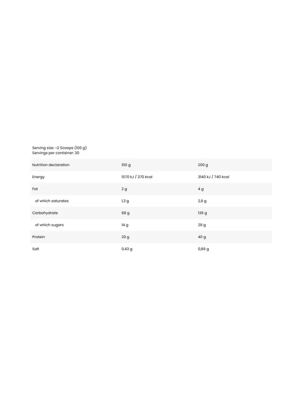 FA Nutrition Mass Core 3kg