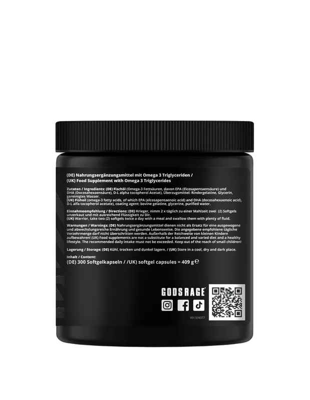 Gods Rage Omega 3 Triglyceride 300 Stk