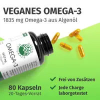 GREEN NATURALS Omega-3 Kapseln 1835mg vegan + DHA