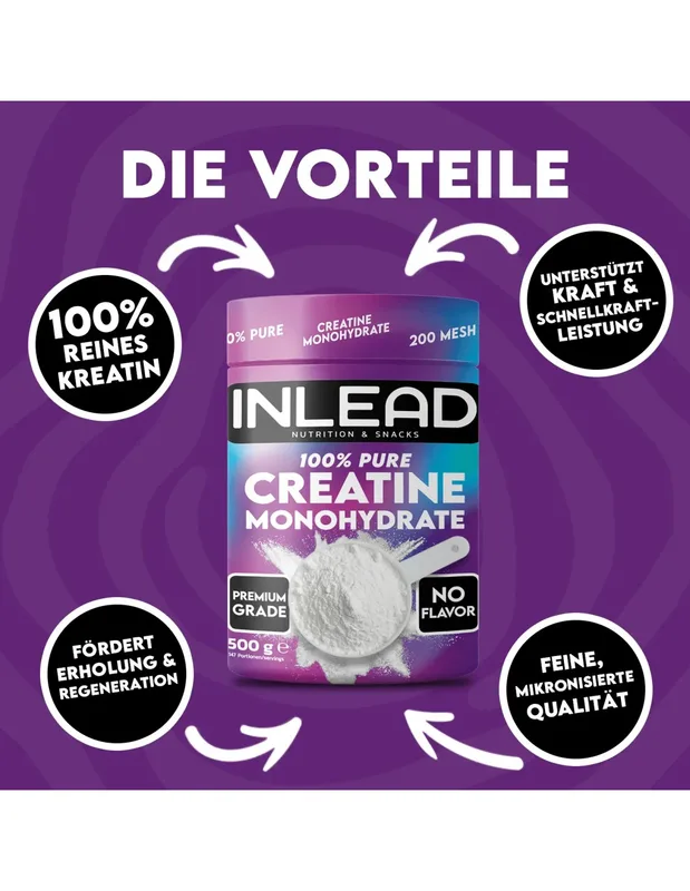 Inlead 100% Pure Creatine Monohydrate 500g