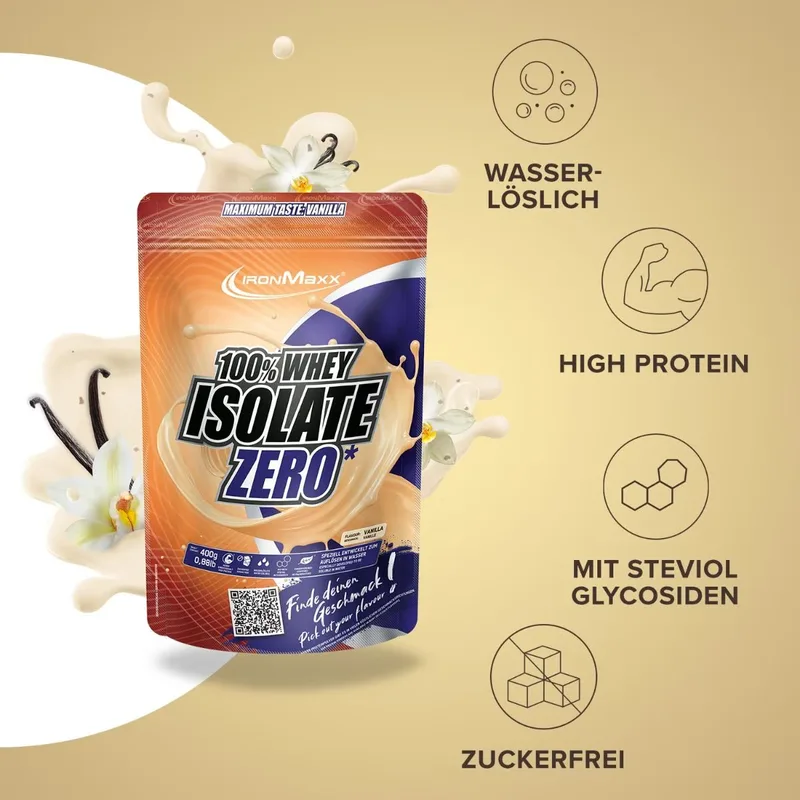 IronMaxx 100% Whey Isolate Zero (400G Beutel)