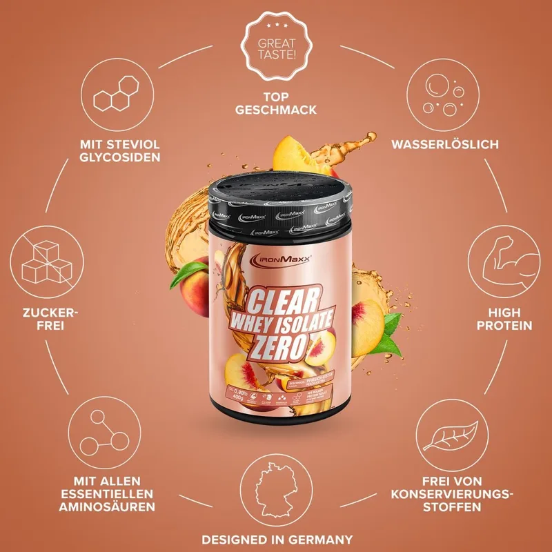 IronMaxx Clear Whey Isolate Zero (400G Dose)
