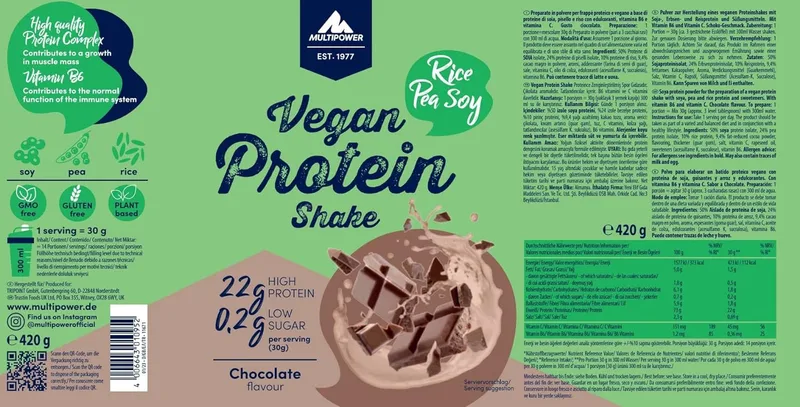 MULTIPOWERVegan Protein Shake (420g)