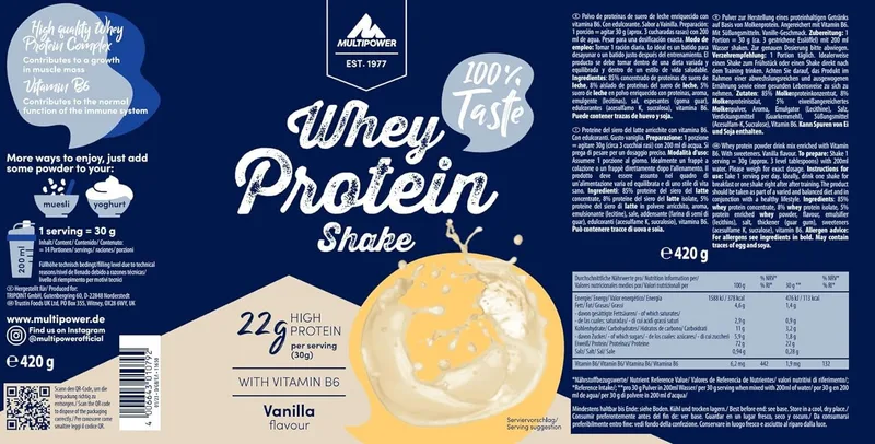 MULTIPOWERWhey Protein Shake (420g)