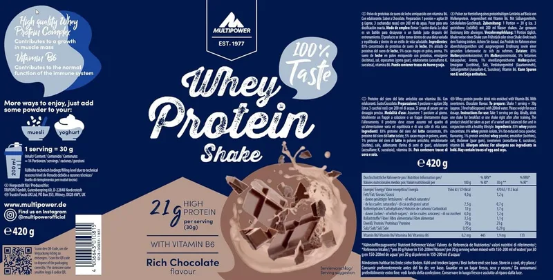 MULTIPOWERWhey Protein Shake (420g)