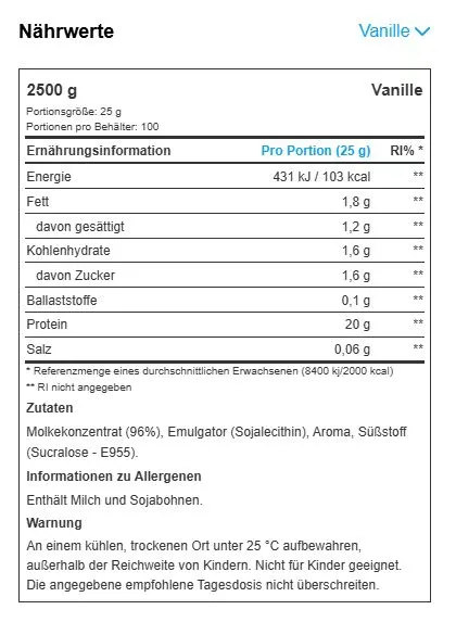 Myprotein Impact Whey Isolate (1000g Beutel)