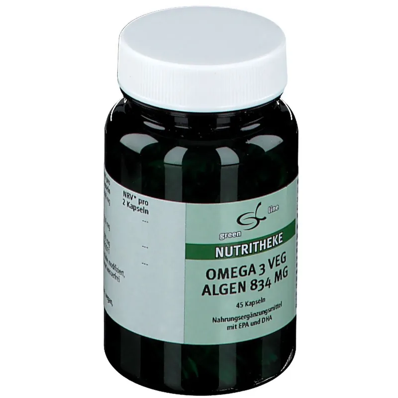 green line NUTRITHEKE Omega 3 Algen 834 mg