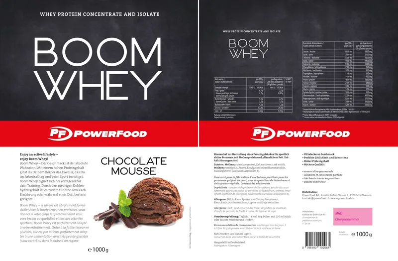 PowerFood Boom Whey (1000g)
