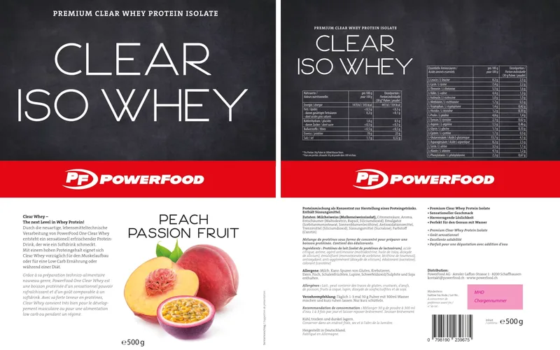 PowerFood Clear Iso Whey (500G Beutel)