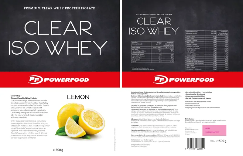PowerFood Clear Iso Whey (500G Beutel)