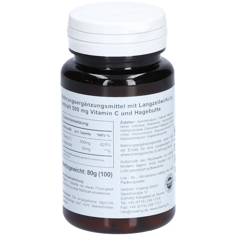 vitaking VITAMIN C 500mg Tabletten mit Hagebutte