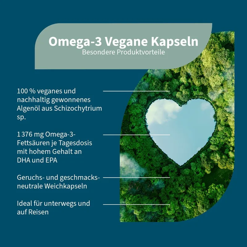 NatuGena Omega-3 Vegane Kapseln – Algenöl mit DHA & EPA