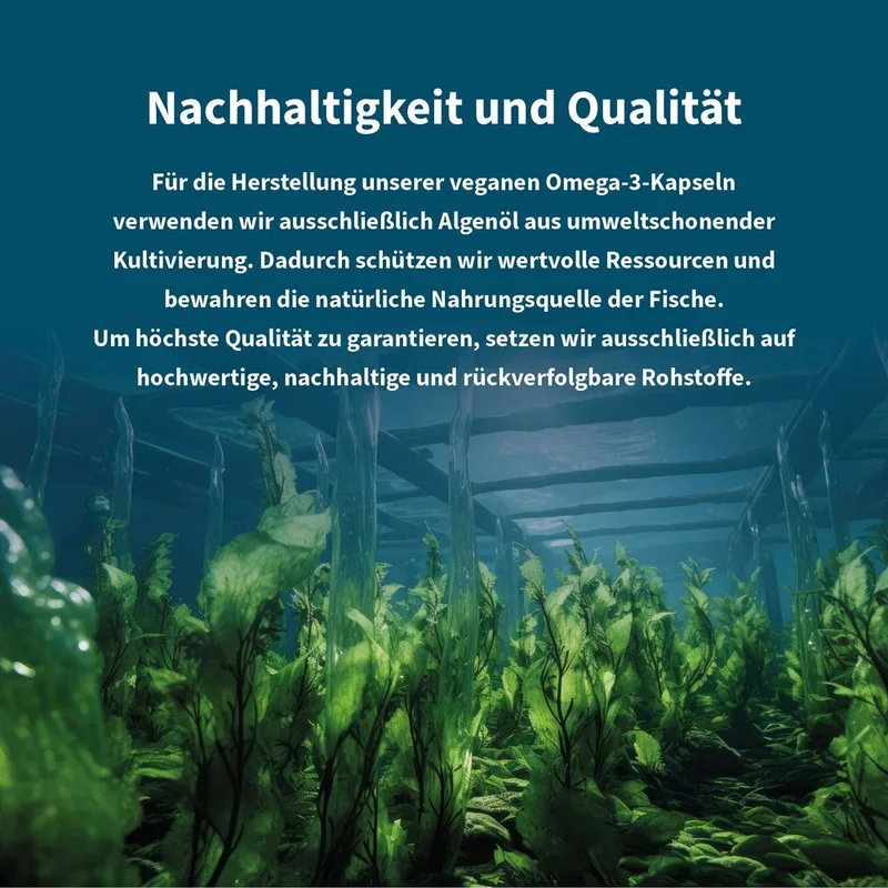 NatuGena Omega-3 Vegane Kapseln – Algenöl mit DHA & EPA