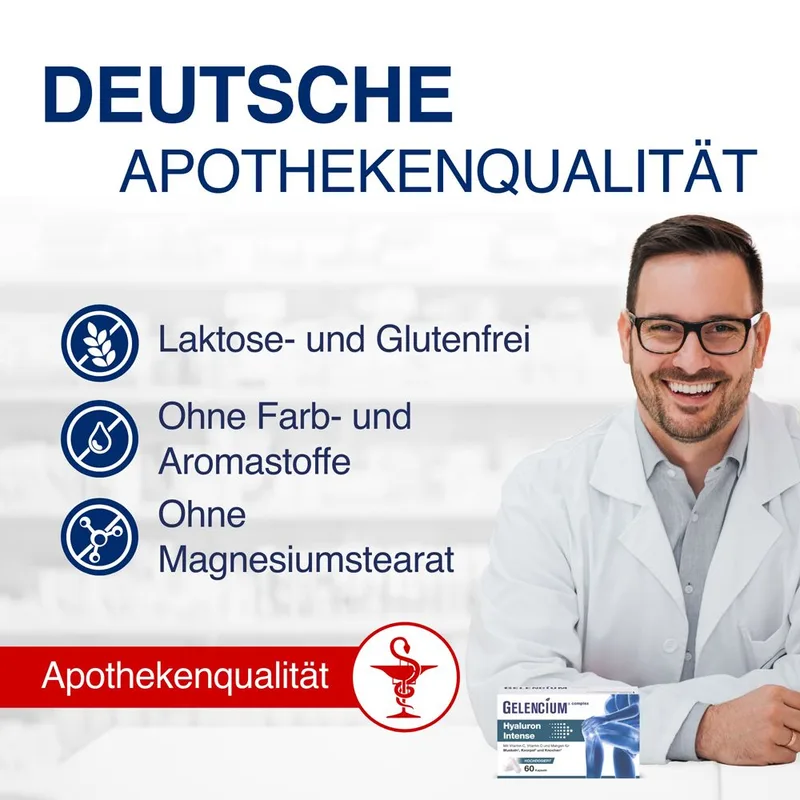 GELENCIUM Hyaluron Intense hochdosiert 500 mg mit Vitamin C