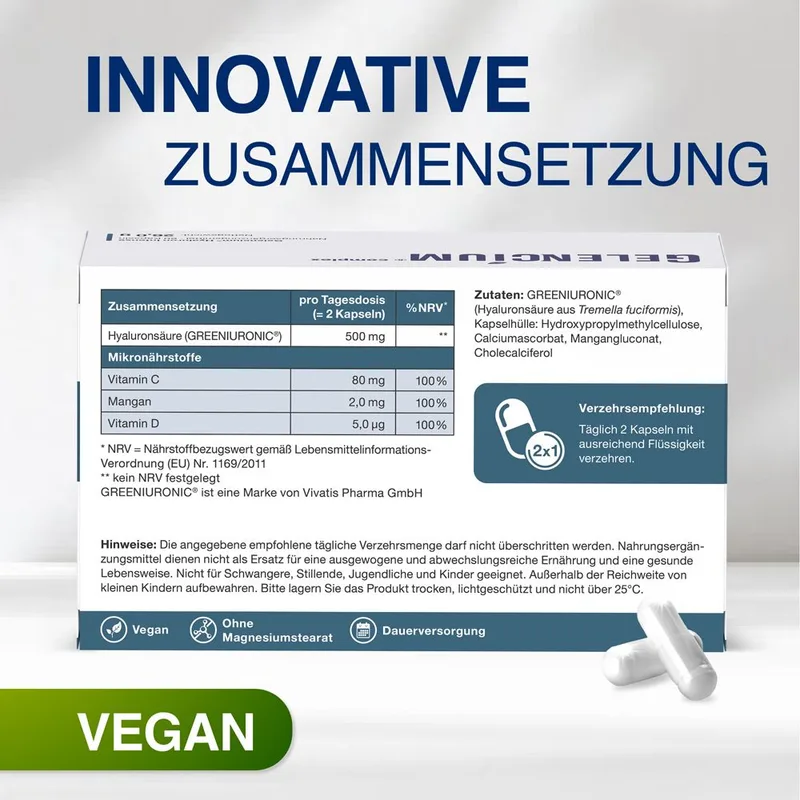 GELENCIUM Hyaluron Intense hochdosiert 500 mg mit Vitamin C