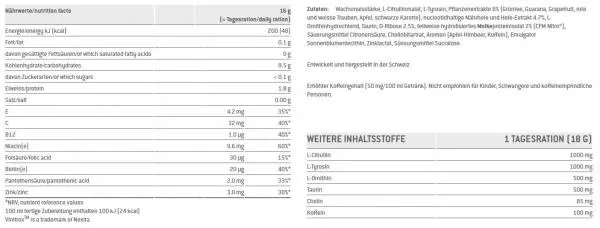 Sponser Pre-Workout Booster (256g Dose)