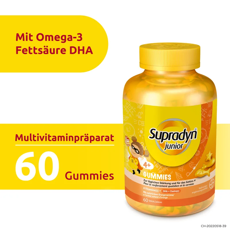 SUPRADYN junior Gummies, Vitamine und Omega3 für Kinder
