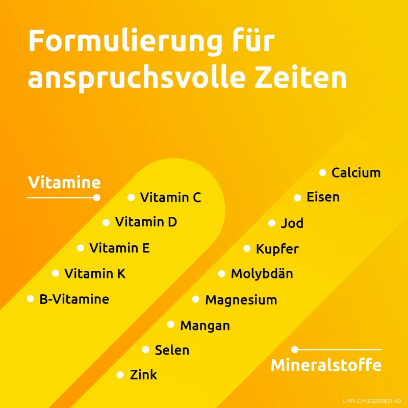 SUPRADYN pro energy-complex, 13 Vitamine, 9 Mineralstoffe. Für anspruchsvolle Zeiten