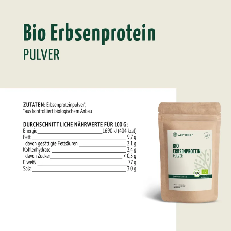 VOM ACHTERHOFBio Erbsenprotein Pulver (500g)