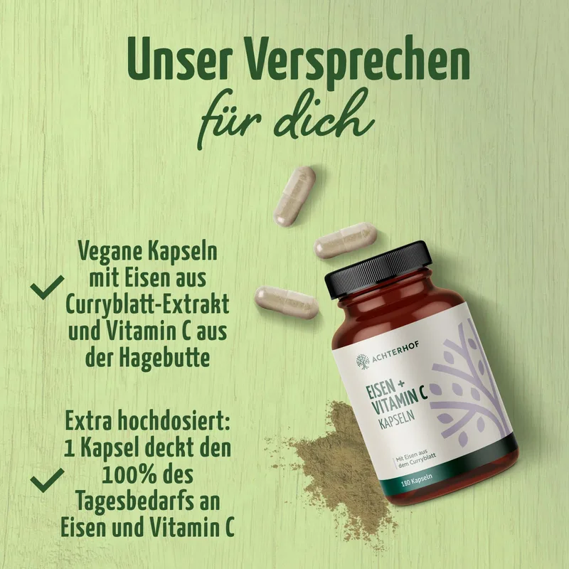 Eisen + Vitamin C (180 Kapseln)