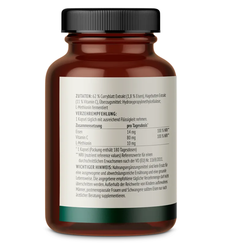 Eisen + Vitamin C (180 Kapseln)