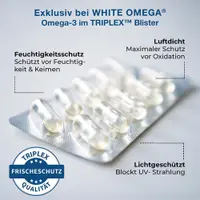 White Omega PLUS Hochdosierte Omega 3 Fischöl Kapseln