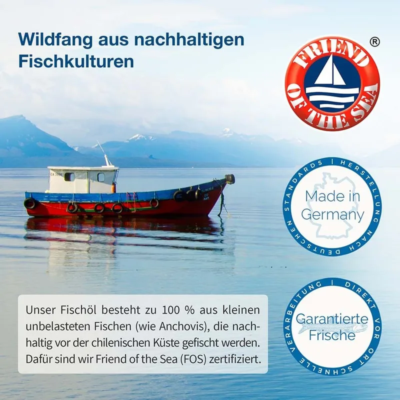 White Omega PLUS Hochdosierte Omega 3 Fischöl Kapseln