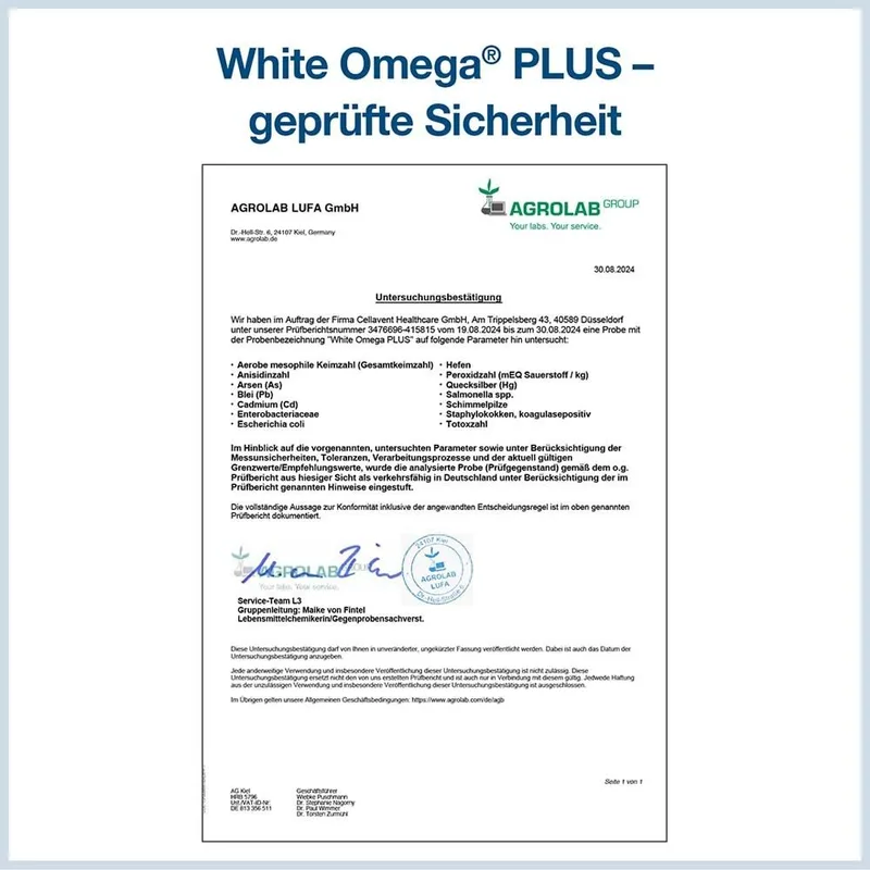 White Omega PLUS Hochdosierte Omega 3 Fischöl Kapseln