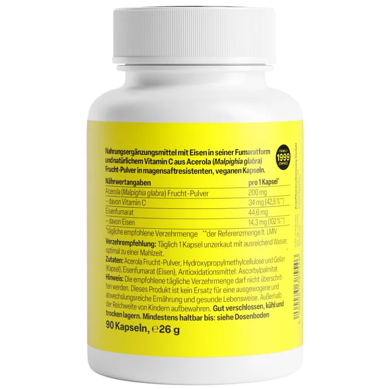 ZeinPharma Ferromarat Eisen Kapseln 14 mg