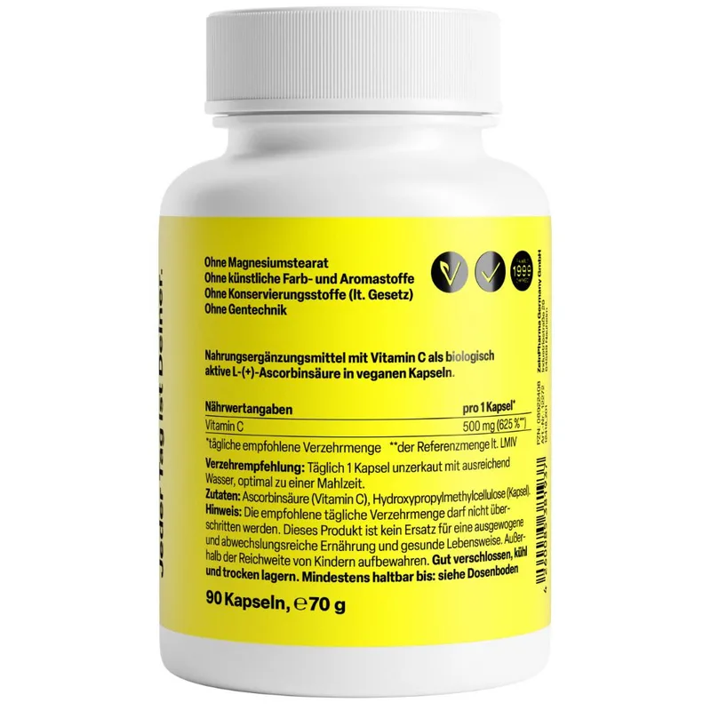 ZeinPharma Vitamin C Kapseln 500 mg
